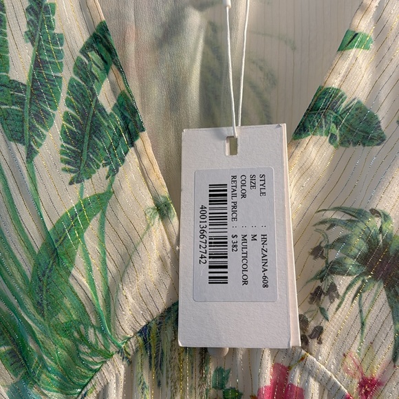 HEMANT & NANDITA 
Zaina Botanical Chiffon Mini Dress 🤩 NWT - Picture 10 of 10